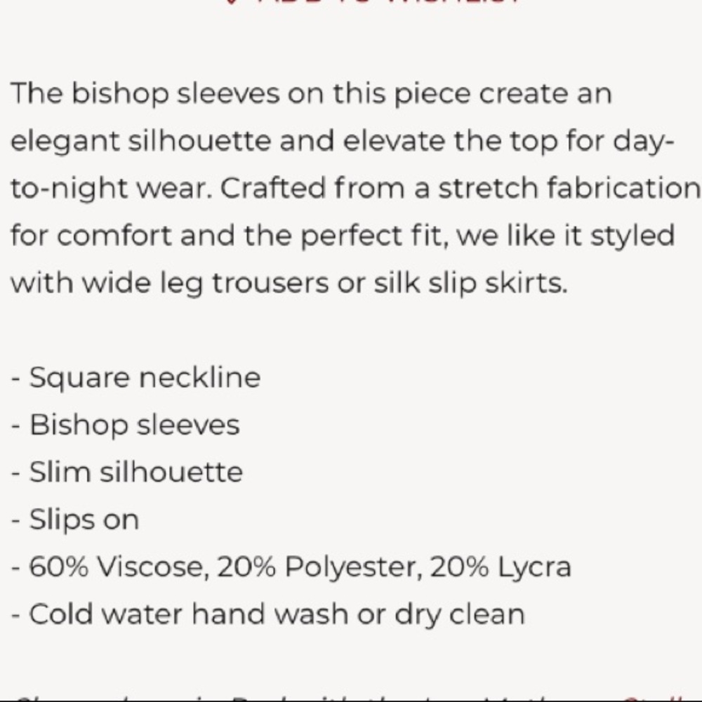 AUTUMN CASHMERE**Black Bishop Top**Med. $495 - Picture 8 of 8